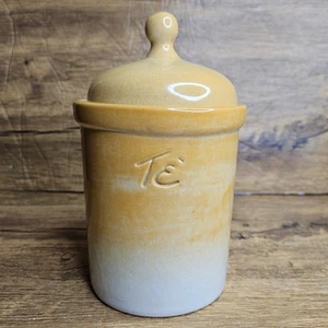 Tea "Te" ceramic pottery container with lid  - Picture 1 of 9