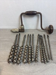Vintage Russell Jennings Co 12 Pc Auger Drill Bits #5 Through #16 - Picture 1 of 9