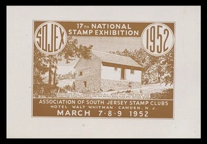 1952 SOJEX STAMP SHOW LABEL - OLD FULLING MILL - Picture 1 of 1