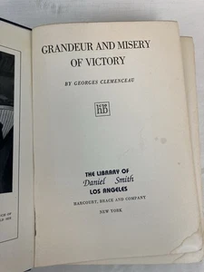 Grandeur and Misery of Victory | Georges Clemenceau | 1903 | Vintage! - Picture 1 of 13
