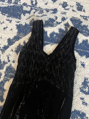 Maxi Vestido De Colección Años 90 Beth Schaeffer Marrón Chocolate Terciopelo Triturado Talla S  Foto 1 de 4