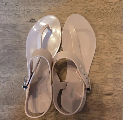 MELISSA + JASON WU women’s blush adjustable jelly sandals size 7 - Image 1 of 4