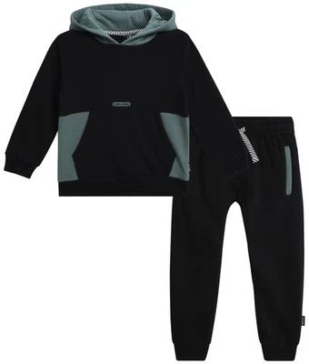 Conjunto de joggers para bebés niños - 2 piezas suéter polar con capucha y pantalón jogger... Foto 1 de 4