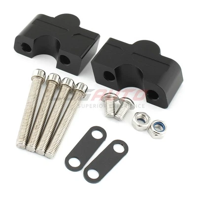 LOGAUTO Adaptador de abrazadera de montaje elevador de manillar negro para Kawasaki Z650 ER-6N Ninja650 17-23
