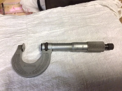 L.S. Micrómetro de brida de disco exterior Starrett 0-1" herramienta de maquinista No. 256 Foto 1 de 4