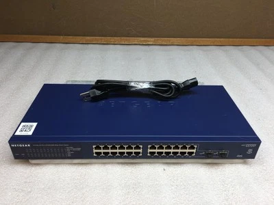 Netgear GS724T v3 ProSafe 24-Port Gigabit Smart Switch with PWR Cable - Image 1 of 4