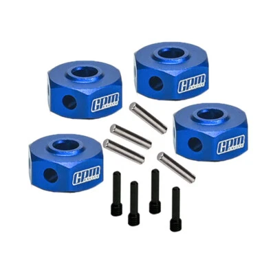 NEW GPM Racing Aluminum 7075 Hex Adapters (12mm) Blue for Losi 1/18 Mini LMT - Image 1 of 3
