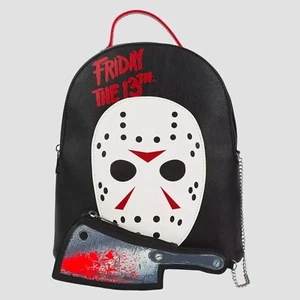 Mini mochila y bolso de monedas Jason Voorhees con máscara y cuchilla (Viernes 13) - Imagen 1 de 6