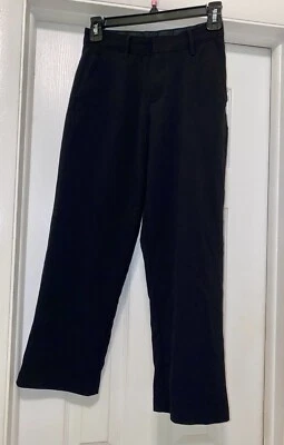 Pantalones de vestir negros Perry Ellis para niños frente plano, talla 10 regular Foto 1 de 4