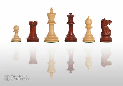 The Grandmaster Chess Set - Pieces Only - 3.25" King - Mahogany Gilded - Image 1 of 4