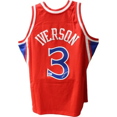 Allen Iverson Signed Philadelphia 76ers Mitchell&Ness Red Beckett 44407 - Image 1 of 4