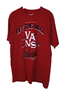 Mens Large Vans The Original Off the Wall Authentic T-shirt Red classic tee EUC - Picture 1 of 24
