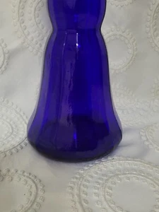 VTG MCM Rossini 14" Cobalt Glass Bottle Retro Funky Glass Italy Decanter Vase - Picture 1 of 4
