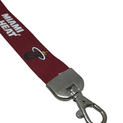 NBA Miami Heat Wrist Keychain Lanyard | Wrist Keychain Red Miami Heat Lanyard Cover