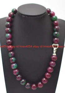 Collana Perline Rotonde Pretty Natural 8/10/12 mm Gemme Zoisite Multicolore 16-36 pollici - Foto 1 di 12