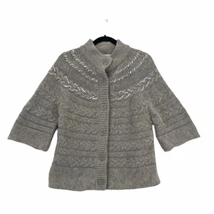 Coldwater Creek Sweater Womens Size S 6/8 Wool Angora Rabbit Hair Sequin Fuzzy - Picture 1 of 10