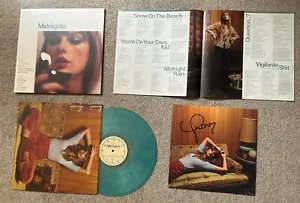 ÁLBUM "MIDNIGHTS" FIRMADO POR TAYLOR SWIFT PAQUETE COMPLETO DE VINILO + BASE COMPLETA DE BECKETT - Imagen 1 de 8