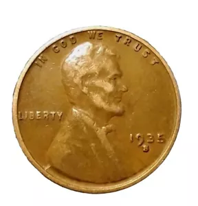 1935-S Lincoln 1c Weizenpenny - Top Umlaufzustand - Upm, "L" im Felge - Bild 1 von 6