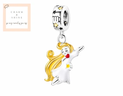 Charm, ciondolo vergine, segno zodiacale, regalo compleanno per braccialetto - Immagine 1 di 2
