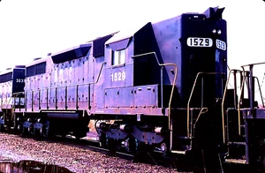 ORIGINAL KODACHROME SLIDE NORFOLK & WESTERN SD-35  #1529 OAK ISLAND, NJ 3/29/87 - Picture 1 of 1
