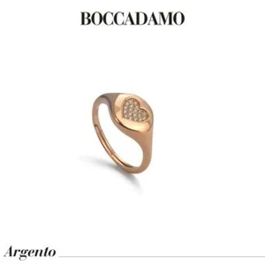 Anello regolabile Boccadamo sigillo a cuore placcato oro rosa GAN054RS - Foto 1 di 3