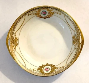 Noritake ca. 1924, 6.5" round serving bowl pink rose with cherry blossom mark - Picture 1 of 4