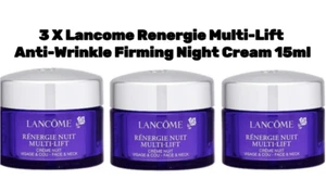 3 X Lancôme Renergie Multi-Lift Anti-Wrinkle Firming Night Cream 15ml - Picture 1 of 1