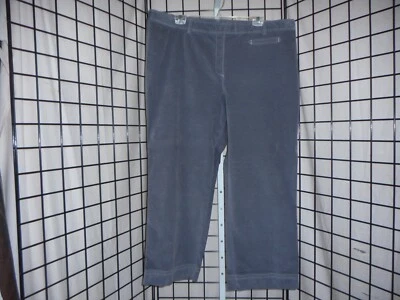 Pantalones de pierna ancha de terciopelo gris sigrid Olsen, talla grande 24W Foto 1 de 4