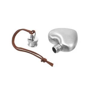 Mini Portable Wine Pot Small Hip Flask Heart Shaped Stainless Steel Water Bottle - Picture 1 of 11