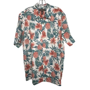 Cooke Street Men's Hawaiian Shirt Short Sleeve Button Down Tropical Print X-Lg - Picture 1 of 7