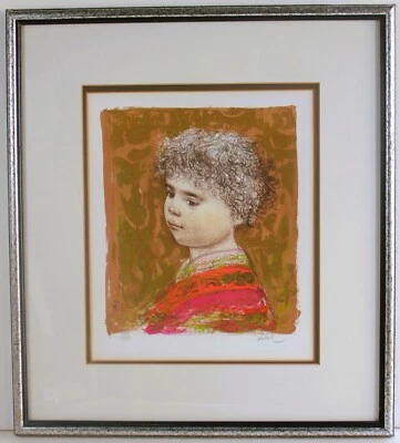 LITOGRAFÍA HEDNA HIBEL FIRMADA NUMERADA AÑO INTERNACIONAL SUITE NIÑO DE ITALIA Foto 1 de 4