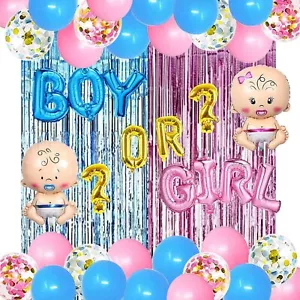 Gender Reveal Decorations Boy or Girl Gender Reveal Party Supplies Kit - Picture 1 of 7