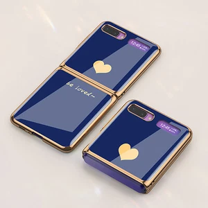 Glass Protective Back Cover Anti-fall Case for Samsung Galaxy Z flip/F7000/F7070 - Zdjęcie 1 z 36