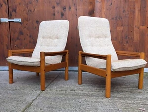 Teak Sessel Vintage 60er Danish Domino Denmark 60s Retro Easy Chair 1/2 - Bild 1 von 21