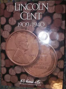 Partial Lincoln Cent Set 1909 to 1940 56 Different in Folder - Picture 1 of 4