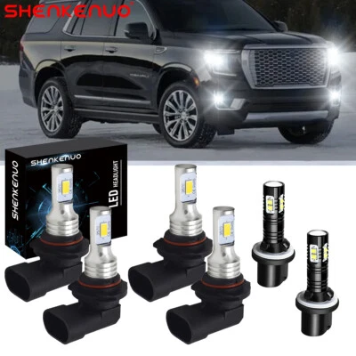Faros LED altos/bajos + luces antiniebla para GMC Sierra Yukon XL 1500 2500 1999-2006 Foto 1 de 4
