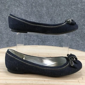 Mossimo Shoes Womens 5.5 Slip On Loafers Blue Denim Round Toe Casual Comfort - Picture 1 of 18