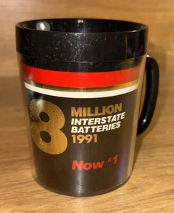 Interstate Batteries "8 Million Batteries Sold Insulated Coffee Cup Vintage 1991 - Picture 1 of 10
