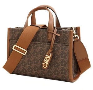 Michael Kors Bag Shoulder Bag Gigi Sm Em Empire Logo Messenger Braun New - Picture 1 of 10