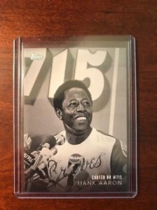 Hank Aaron 2018 Topps On Demand blanco y negro #HM-1 momentos históricos - Imagen 1 de 1