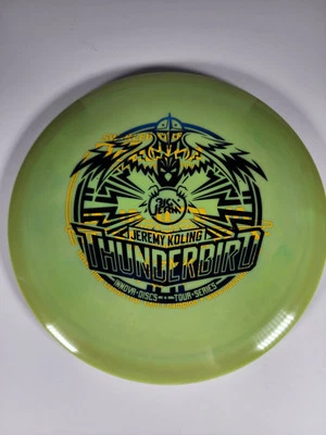 Swirly Green Star 11x KJ Nybo Teebird Over Stamped Koling Thunderbird  - Image 1 of 4