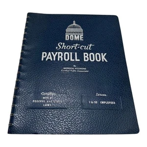 Vintage 1975 Dome Short Cut Payroll Record Book For 1-50 Employees No. 650 - Bild 1 von 5