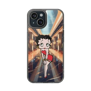 iPhone Case, Betty Boop Phone Cover, Retro Cartoon Character, Protective - Picture 1 of 30
