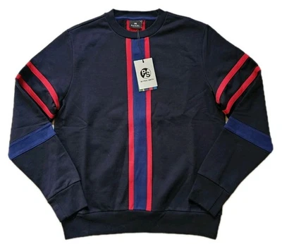 PAUL SMITH Sudadera Hombre M Azul Rojo Rayas - Temporada Actual Foto 1 de 4