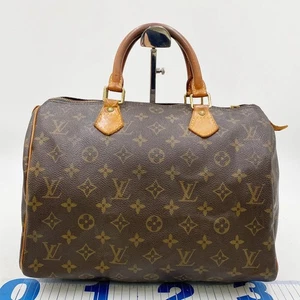 LOUIS VUITTON M41526 Monogram Speedy 30 Handbag Tote Bag PVC Leather Brown used - Picture 1 of 13