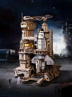 ROKR Space Shuttle 3D Wooden Puzzle Mechanical Building Kits for Adult Xmas Gift - Image 1 of 4