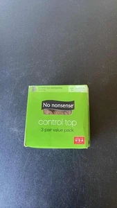 No Nonsense Control Top Pantyhose Size A Tan/Medium Sheer Toe 3 Pair USA - Picture 1 of 5