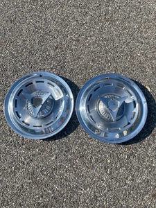 Lot of 2 factory original 1961 Dodge Polara 14 inch spinner hubcaps wheel covers - Picture 1 of 24