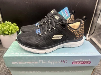 Women’s Skechers Flex Appeal 4.0 Leopard 7.5 New - Image 1 of 4
