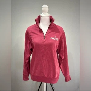 Sudadera Roja Cape Cod Temática 1/4 Cremallera Cuello Talla S Usada en Excelente Condición - Imagen 1 de 6